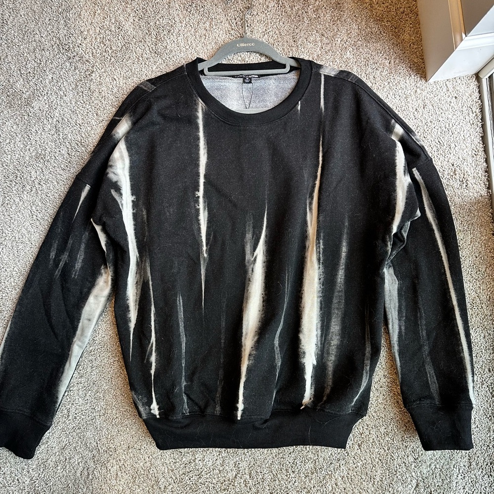Charcoal Crewneck Sweater with Soft Texture
